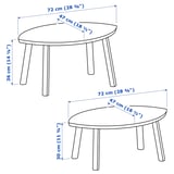 STOCKHOLM Nest of tables, set of 2, walnut veneer