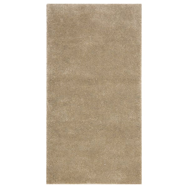STOENSE Rug, low pile, beige, 80x150 cm