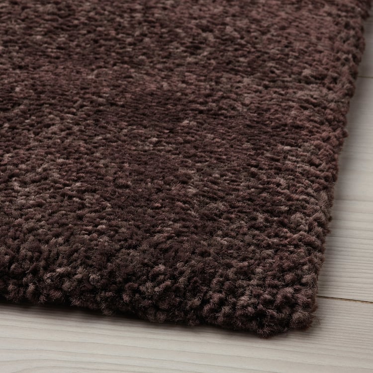 STOENSE Rug, low pile, dark brown, 80x150 cm IKEA
