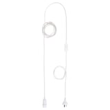 STRÅLA Cord set, white, 4 m