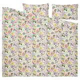 STRANDLUMMER Duvet cover and 2 pillowcases, multicolour/floral pattern, 200x200/50x80 cm