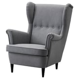 STRANDMON Wing chair, Nordvalla dark grey