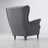 STRANDMON Wing chair, Nordvalla dark grey