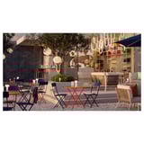 SUNDSÖ Folding chair, dark blue outdoor