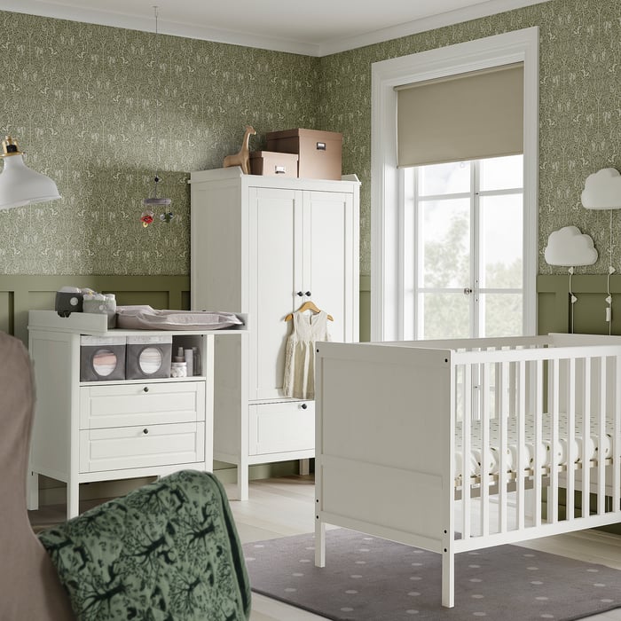 SUNDVIK 3piece baby furniture set, white, 70x132 cm IKEA
