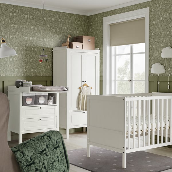 SUNDVIK 3piece baby furniture set, white, 70x132 cm IKEA
