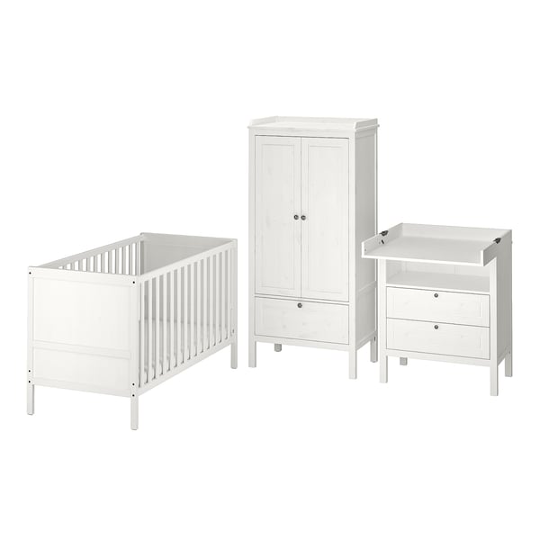 SUNDVIK 3piece baby furniture set, white, 70x132 cm IKEA