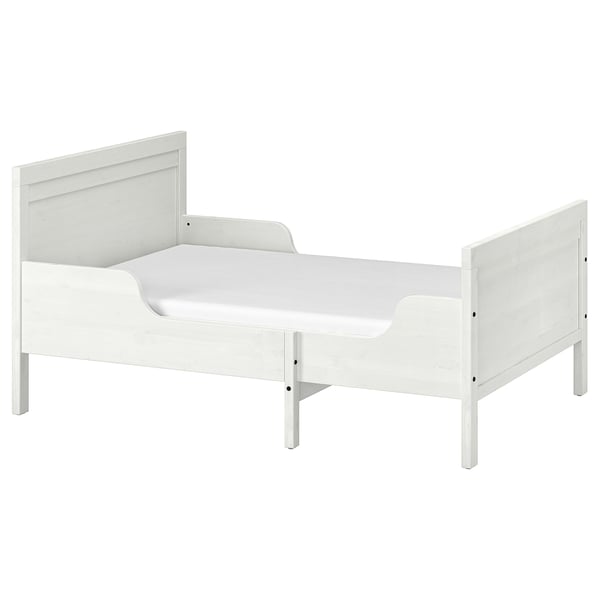 SUNDVIK Extendable bed, white, 91x190 cm