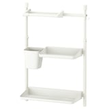 SUNNERSTA Kitchen organiser set, no drill/shlf/dsh drnr/kit roll hldr/cont