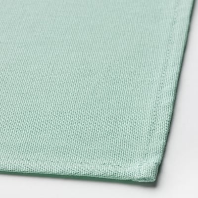 SVARTSENAP Napkin, light turquoise/dark green-blue, 35x35 cm