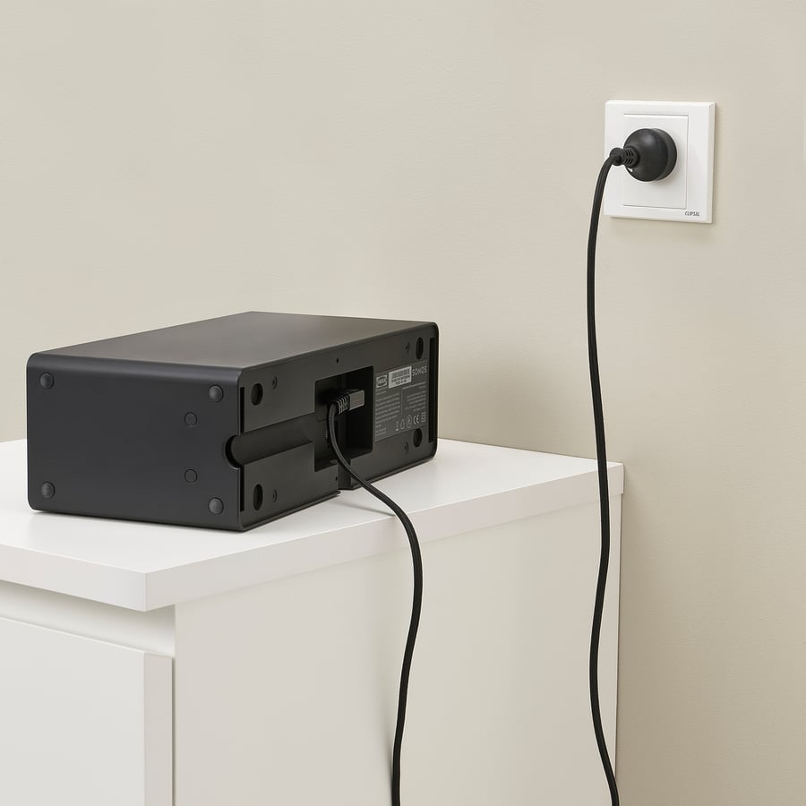 SYMFONISK power supply cord, textile/black, 3.5 m IKEA