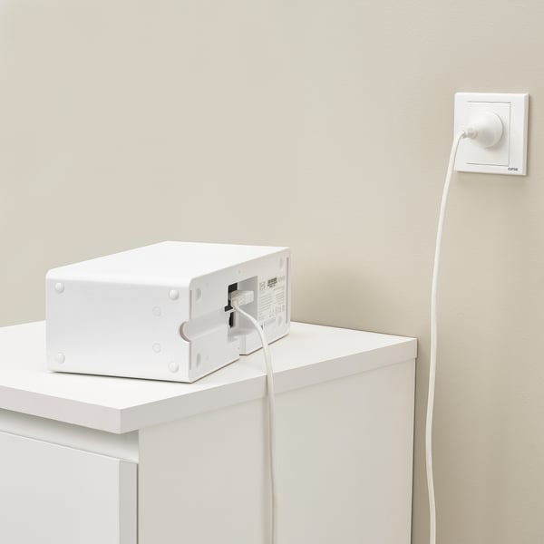SYMFONISK Power supply cord, textile/white, 3.5 m