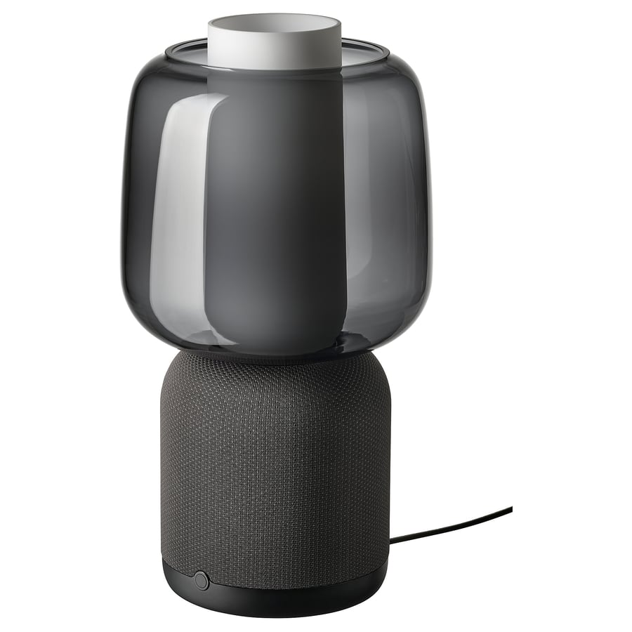 SYMFONISK speaker lamp w WiFi, glass shade, black IKEA