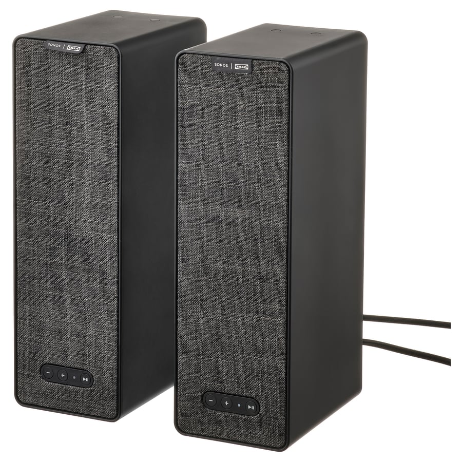 SYMFONISK WiFi bookshelf speakers, black/set of 2 gen 2 IKEA