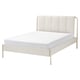 TÄLLÅSEN Upholstered bed frame, Kulsta light beige/Lönset, Double