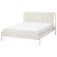 TÄLLÅSEN Upholstered bed frame, Kulsta light beige/Lönset, Queen