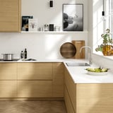 TÄRNHULT Custom made wall panel, off-white brown/marble effect glass composite, 1 m²x2.0 cm
