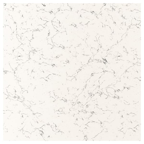 TÄRNHULT Custom made wall panel, off-white grey marble effect/glass composite, 1 m²x2.0 cm