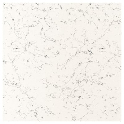 TÄRNHULT Custom made wall panel, off-white grey marble effect/glass composite, 1 m²x2.0 cm