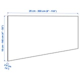 TÄRNHULT Custom made wall panel, white/grey lively marble effect/glass composite, 1 m²x2.0 cm