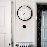 TAGGAD Wall clock, white/grey, 38 cm
