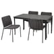 Option: TEGELÖN / TEGELÖN Table+4 chairs, outdoor, dark grey/black