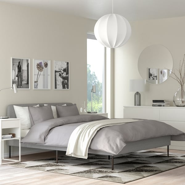 TILLFART rug, low pile, triangle/grey, 200x300 cm IKEA