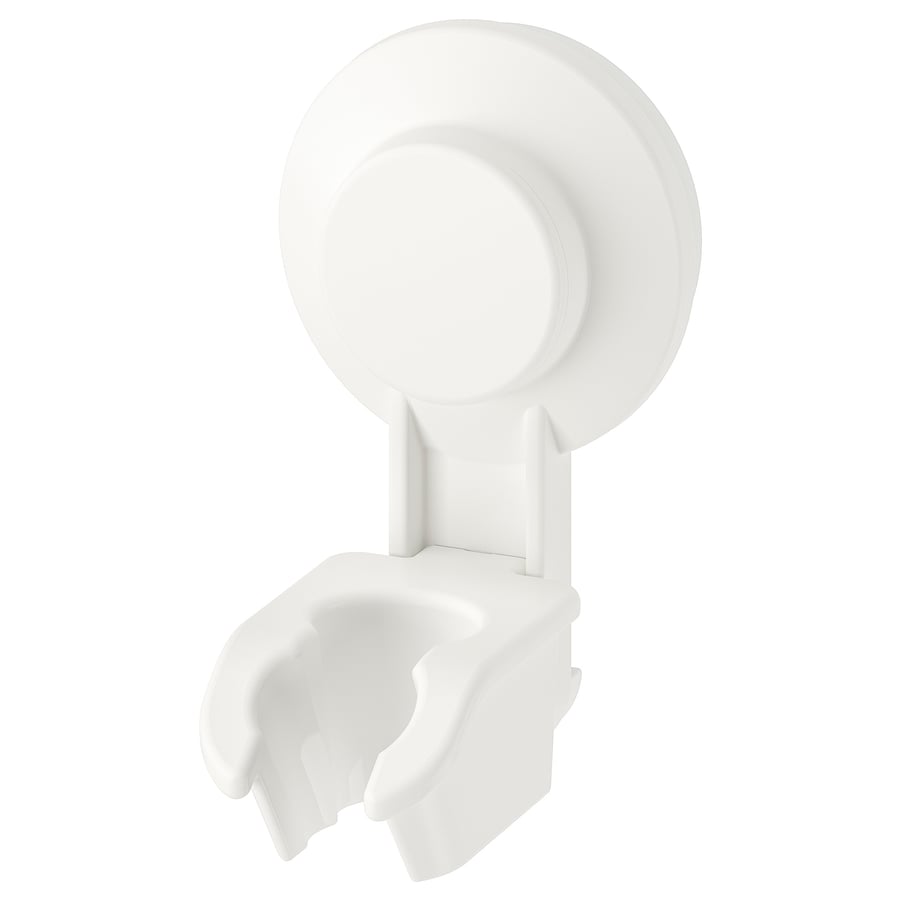TISKEN Hand shower park bracket w suc cup, white IKEA