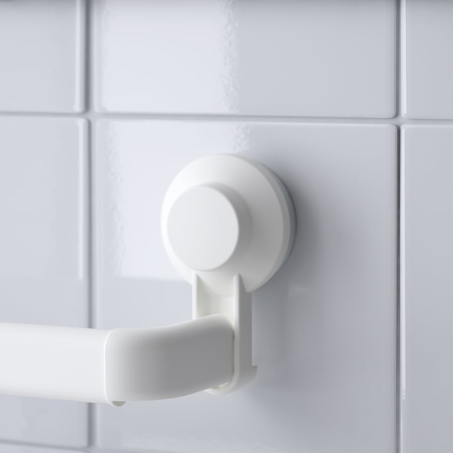 TISKEN Towel rack with suction cup, white IKEA