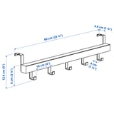 TJUSIG Hanger for door/wall, white, 60 cm