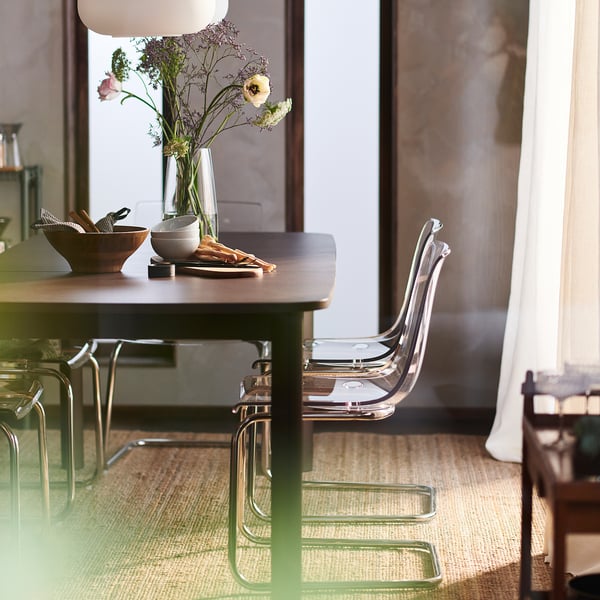 TOBIAS Chair, transparent/chrome-plated