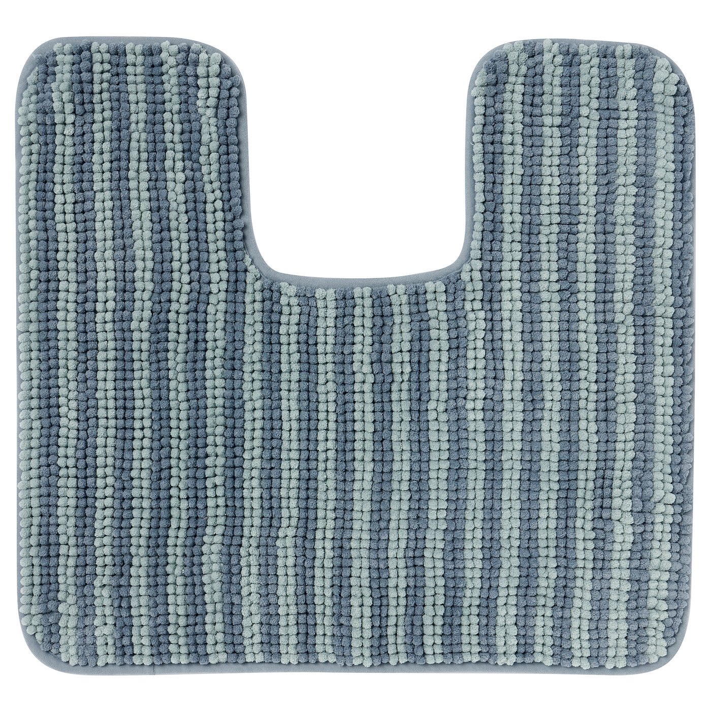 TOFTBO pedestal mat, striped/blue, 55x60 cm IKEA