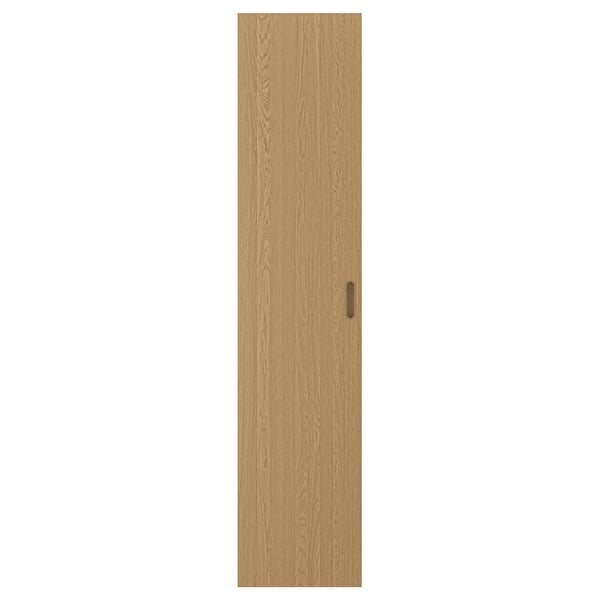 TONSTAD Door with hinges, oak veneer, 50x229 cm
