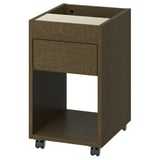 TONSTAD Drawer unit on castors, brown stained oak veneer, 35x60 cm