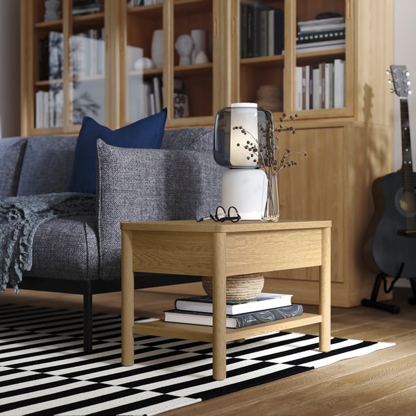 TONSTAD Side table, oak veneer, 64x40 cm