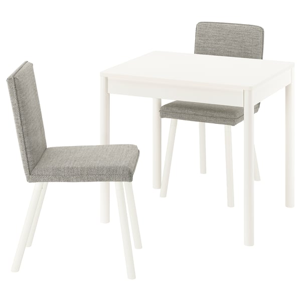 TONSTAD / TONSTAD Table and 2 chairs, off-white/Viarp beige/brown off-white, 80/120x70 cm