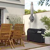 TOSTERÖ Storage box, outdoor, black, 129x44x79 cm