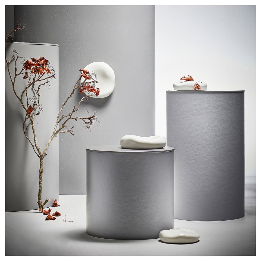 TRÄDGRÄNSEN wall decoration, set of 2, ceramic/stones beige IKEA