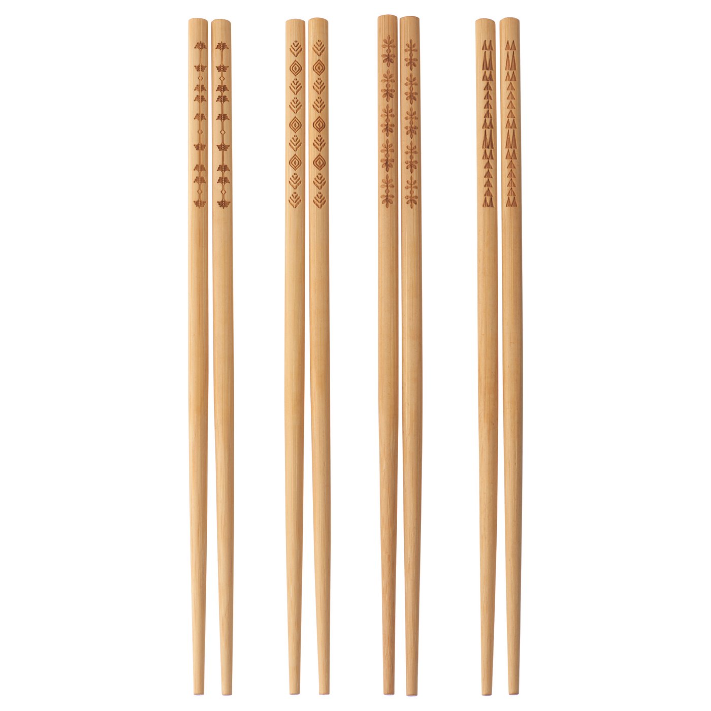 TREBENT chopsticks 4 pairs, bamboo IKEA