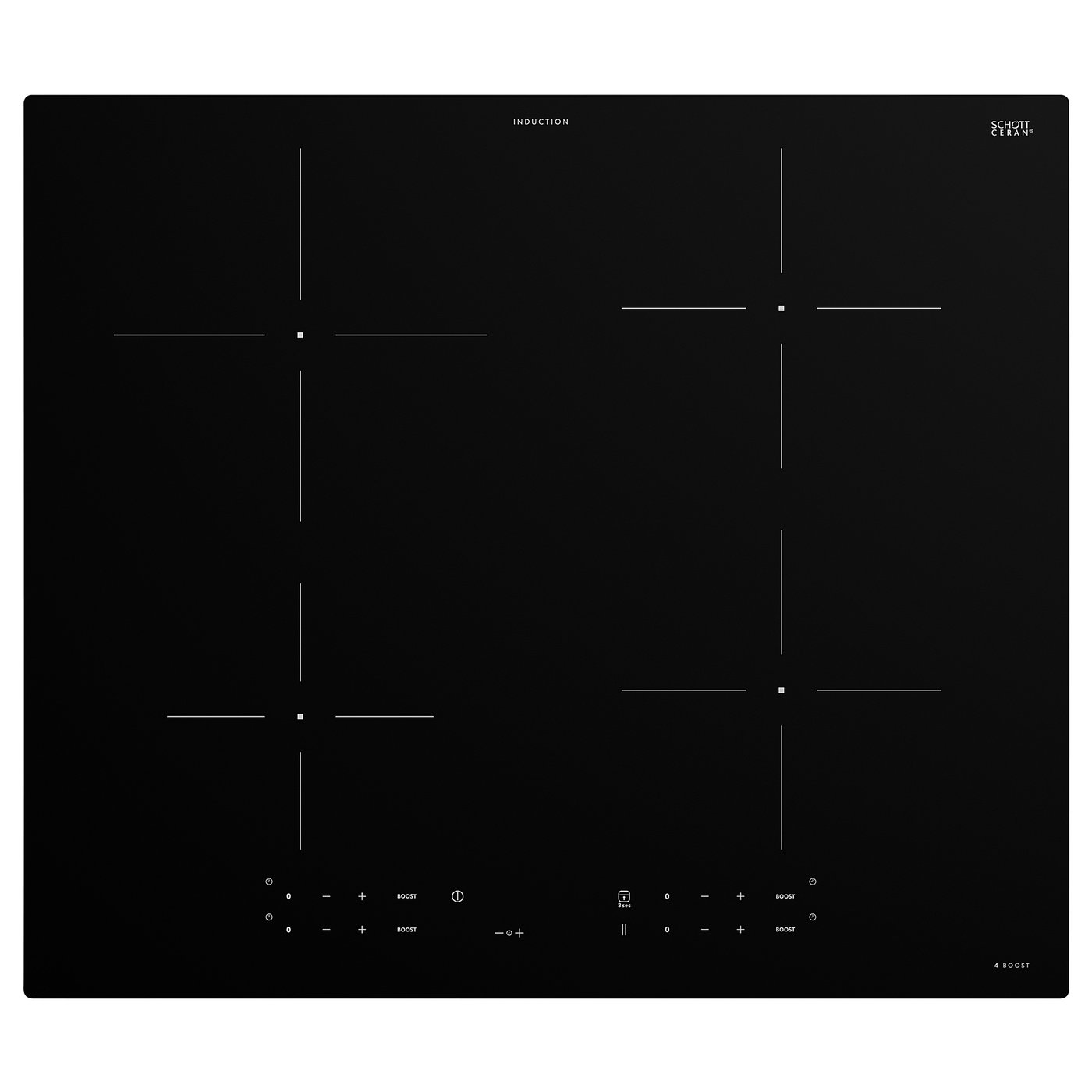 TREVLIG induction hob, IKEA 300 black, 59 cm IKEA