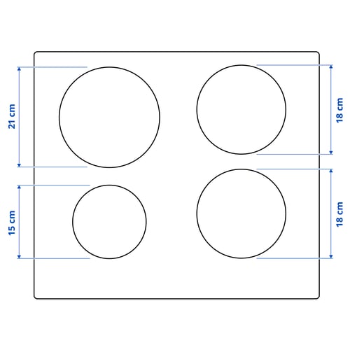 TREVLIG induction hob, IKEA 300 black, 59 cm IKEA