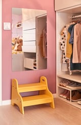 TROGEN Children's step stool, yellow, 40x38x33 cm