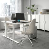 TROTTEN Desk sit/stand, white, 120x70 cm