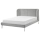 TUFJORD Upholstered bed frame, Tallmyra white/black, Double