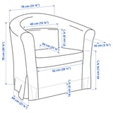TULLSTA Armchair, Nordvalla medium grey