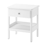 TYSSEDAL Bedside table, white, 51x40 cm