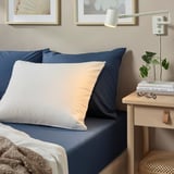 ULLVIDE Fitted sheet, dark blue, Double