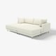 UPPÅKRA 3-seat modular sofa, with chaise longue, left with footstool/Axvall off-white