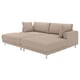 UPPÅKRA 3-seat modular sofa, with chaise longue, right with footstool/Samsala grey-beige