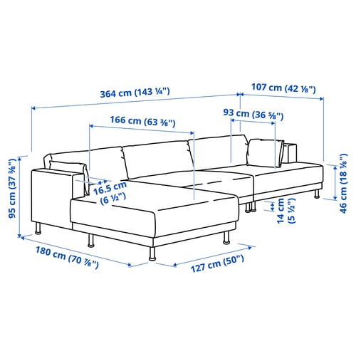 Illustration with measurements for the product: UPPÅKRA.